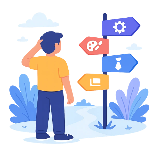 μαθητής κάνει τεστ επαγγελματικού προσανατολισμού